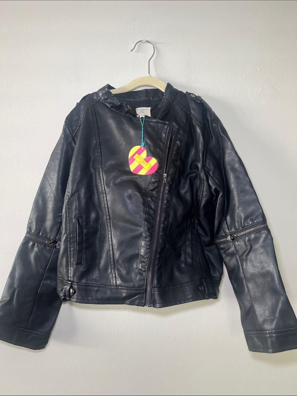 Hayden Girls Black Faux Leather Moto Jacket